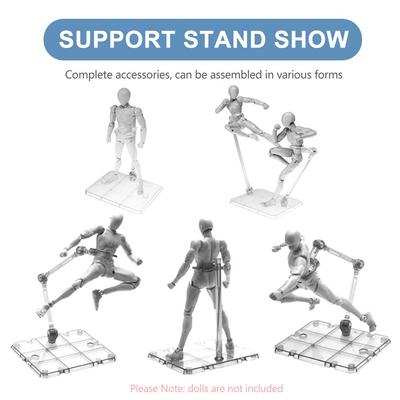 Premium Action Figure Display Stand,Compatible with BJD HG RG SD SHF Gundam 1/144 Models,Doll Showcase Stand,Base Can Be Spliced