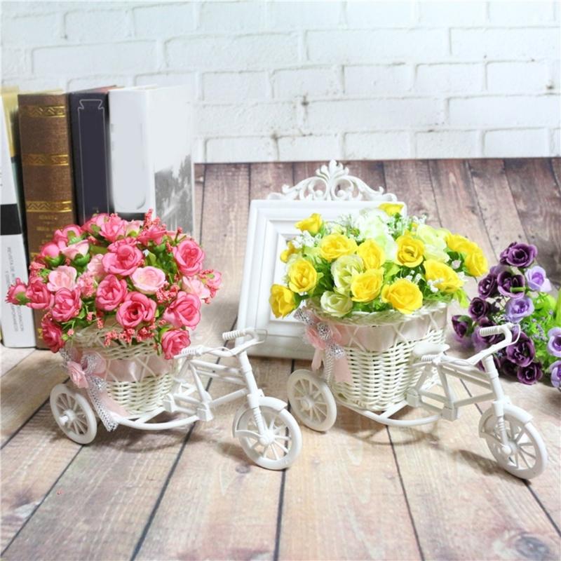 Bicycles Planter Tabletop Decorations for Home Party Wedding Centerpieces Nostalgic Bicycles Flower Basket Plant Stand