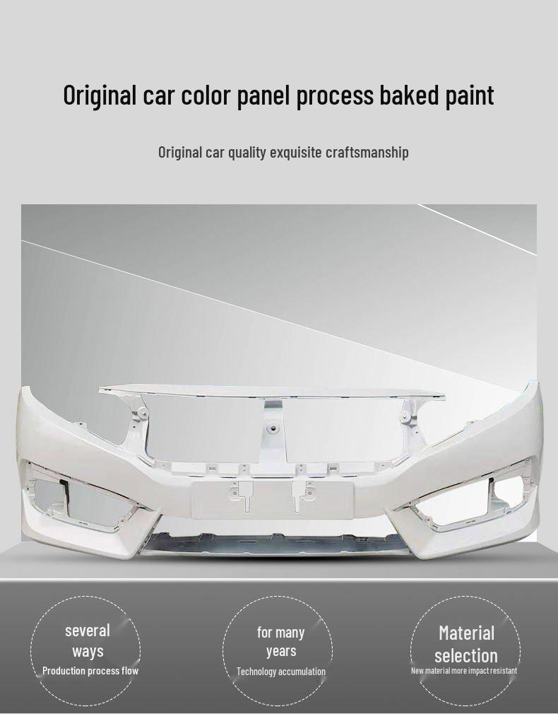 Compatible with 2016-2018 Honda Civic Front and Rear Bumpers.