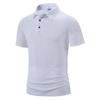 Men's Ice Silk Short-sleeved T-shirt Lapel  POLO Shirts Lapel T Shirt for Men Casual Versatile Summer Breathable