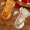 Set Of 6 Decorative Zinc Alloy Animal Shaped Storage Holder and Spoon Dinnerware Set Kitchen Supplies