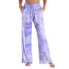 Women's Fashion Casual Print Elastic Waist Home Workout Sweatpants Straight Leg Pants