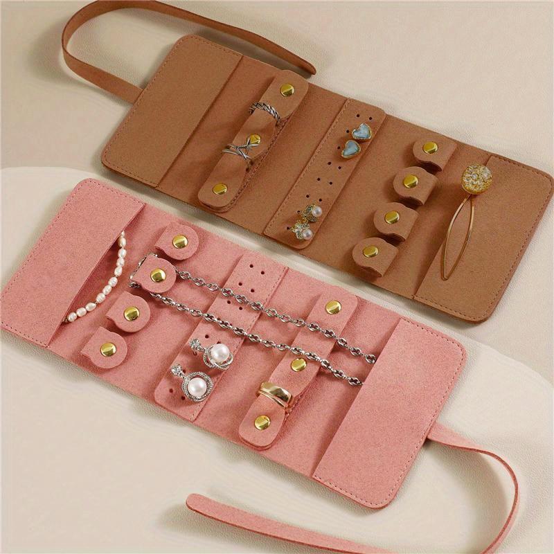 Jewelry Storage Bag Travel Portable Jewelry Organizer Foldable Case For Bracelet Ring Necklaces Earring Travel Protect Bags