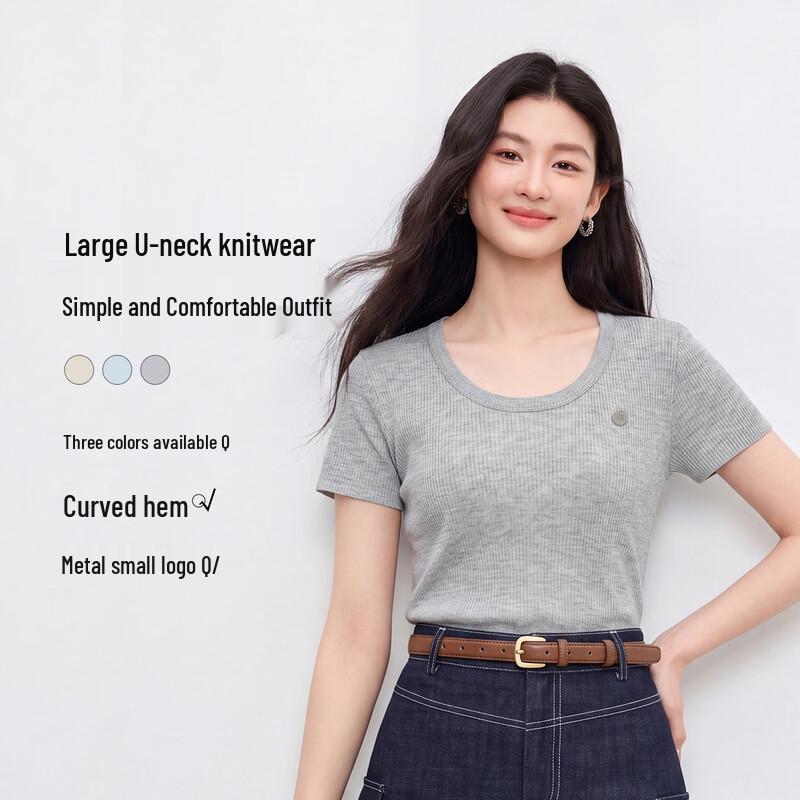 FivePlus Women s Slim-Fit Short Sleeve Knit Top F