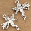 18/48Pcs/Lot Silvery Angel Pendants for Handmade DIY Earrings Necklaces Bracelets Decorative Jewelry Making Materials