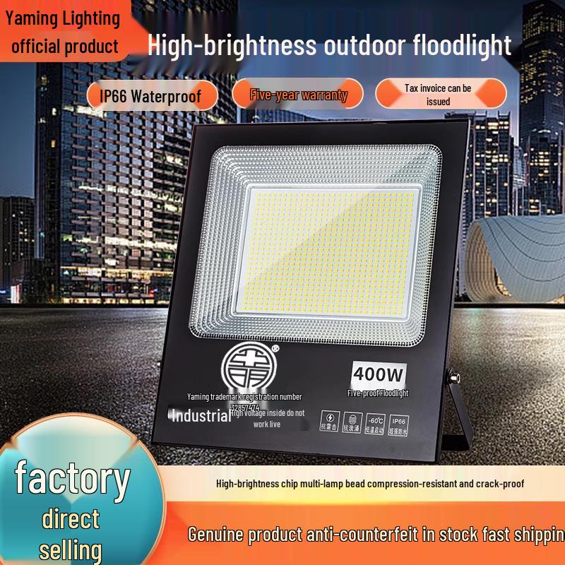 Waterproof LED Outdoor Floodlight for Construction Sites and Workshops