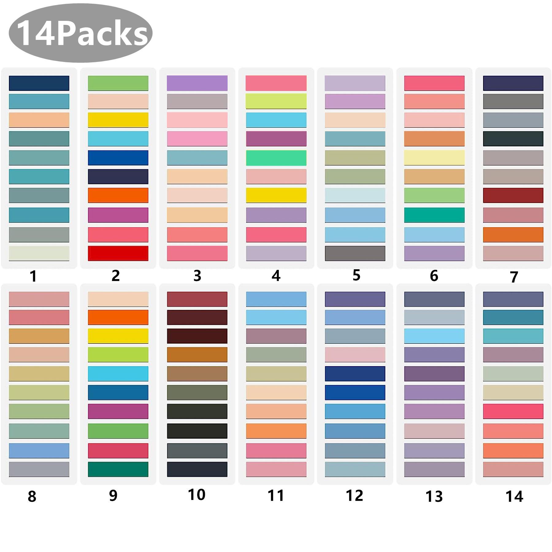 

2800 Sheets Transparent Sticky Notes Self-Adhesive Annotation Books Notepad BookmarksTabs Memo Pad Index Stationery