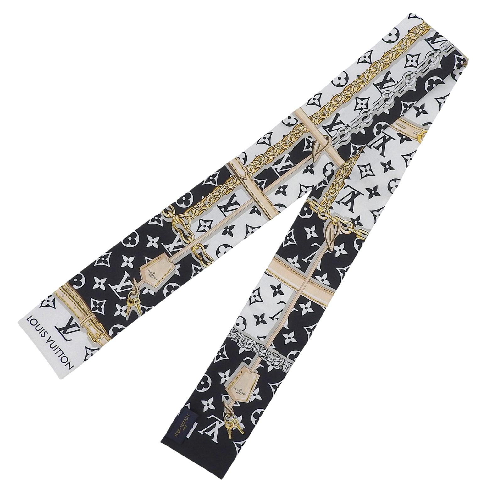 Excellent LOUIS VUITTON scarf Bando Monogram Confidential bandana silk M78656 Used