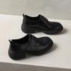 Loafers for Woman Black Platform Leather Shoes Woman New Genuine Leather Soft Sole Single Shoes Women's British Retro Loafers