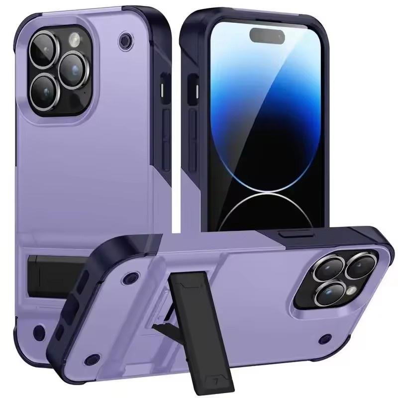 Tough Rugged Shockproof Phone Case With Invisible Stand For iPhone17 16 15 14 13 12 11 Pro XS Max X XR 7 8 Plus SE 2020 2022 Cover