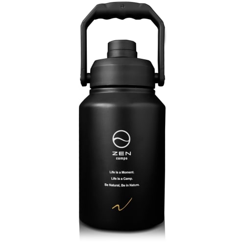 ZEN Camps Ice Jug, Ice Container, Keeps Ice Cold or Hot, Perfect for Camping and Outdoors, Vacuum Insulated, 1.9L/3.8L Capacity, Wide Mouth (Half Gall