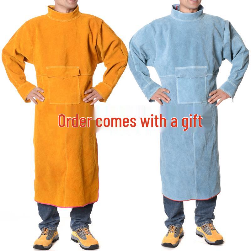 Rindleder Schweißerschürze - Flammenhemmend, Wärmeisolierend, Verbrühschutzanzug für Lichtbogenschweißen