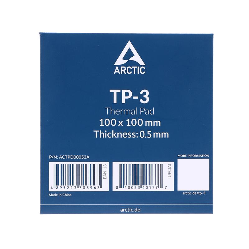 ARCTIC TP-3 100x100MM Толщина 0,5/1/1,5 мм Термопрокладка Высокопроизводительная Особенно мягкая Идеальный заполнитель зазоров Заполнение зазоров