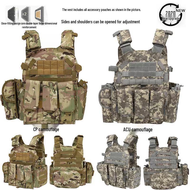 Children's Tactical Camouflage Bulletproof Vest Level III Armor for Outdoor Summer Camp