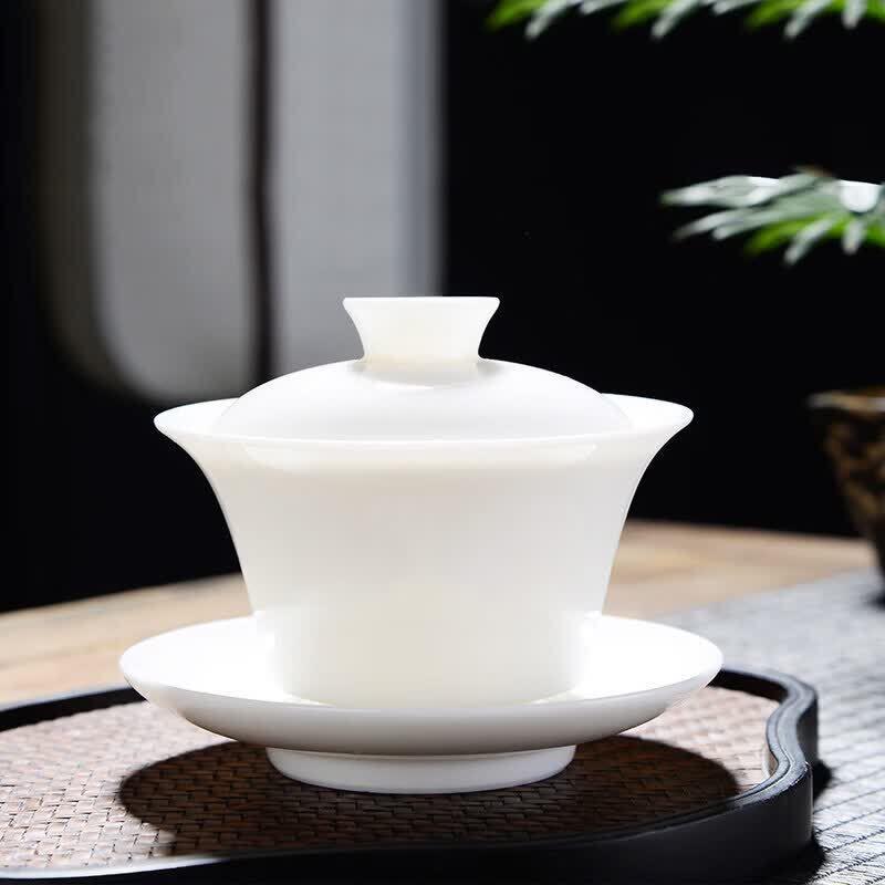 Dehua White Porcelain Gaiwan Tea Set