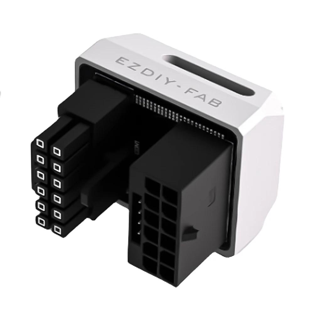 Кутовий адаптер 12VHPWR 180 градусів 600 В для відеокарти, штекер Male до гнізда Female, адаптер 12V HPWR для 12+4-контактних RTX 3090Ti 4070Ti 4080 4090