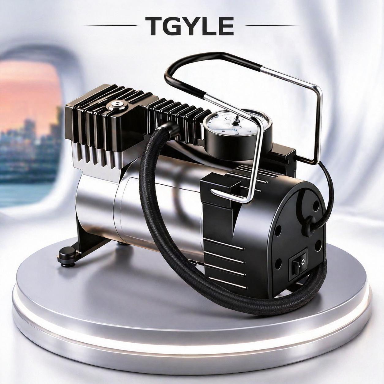 Car Metal 12V Non-Wireless Single-Cylinder Tire Inflator Pump