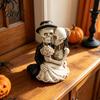 Gothic Style Home Accents Skeleton Couple Figurine, Spooky Resin Halloween Skull Lover Statue, Day of Themed Desktop Decor The Dead Wedding Bride And