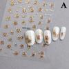 Gold Rose Flowers 3D Self Adhesive Nail Art Decorations Stickers High Quality  Manicure Decals Accessories