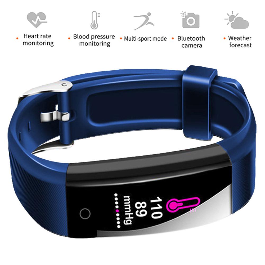 W6 Smart Bracelet Healthy Step Count Sports Watch Multifunction Smart Heart Rate MonitorBlue