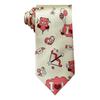 Sophisticated Silk Like Polyester Necktie with Rose Pattern Perfect For Gifting