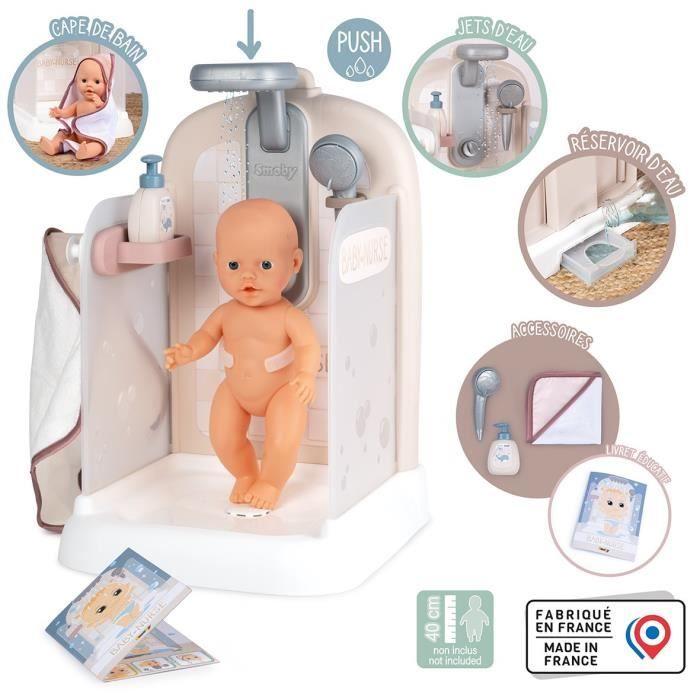 Infermiera per Bambole - Doccia - Accappatoio + spingi-schiuma - Doccetta rimovibile e funzionale - Per bambole fino a 40 cm