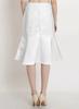 Stylish Formal Wear Soft Women's Skirt White Genuine Lambskin Leather Party