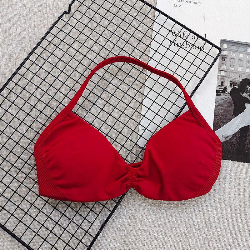 and American Hanging Neck Thin Drawstring DFY Sports Underwear Beauty Back Women Can Be Worn outside Comfortable Large Backless Breathable Fitness Bra