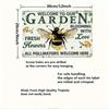 Bee And Flower Metal Sign Wall Decor For Home Garden Yard