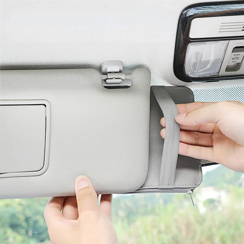 Car Visor Organizer Car Sunglasses Holder Visor Accessories for Trucks Interior Car Accessories Visor Organizer for Trucks