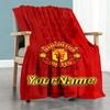 Manchester Customize Text Blanket Multi-purpose Personalized Blanket Soft Warm Cozy Versatile for Bed Sofa Chair Bedding Four Seasons Multipurpose