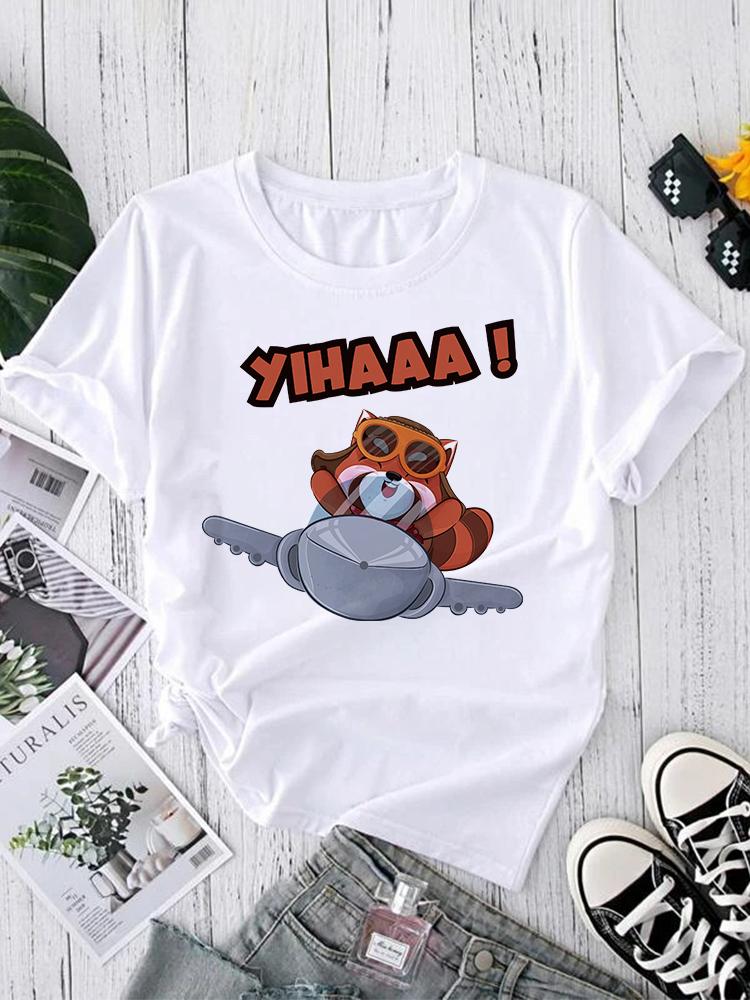 Fashion Printing Cute T-Shirts Women Cartoon Summer Clothing Short Sleeve Tshirts Clothes Graphic Sexy Print Tee T-Shirt Clothes