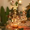 Christmas Crystal Tree Lamp Acrylic Crystal Pendant Christmas Decorative Desk Lamp for Bedroom