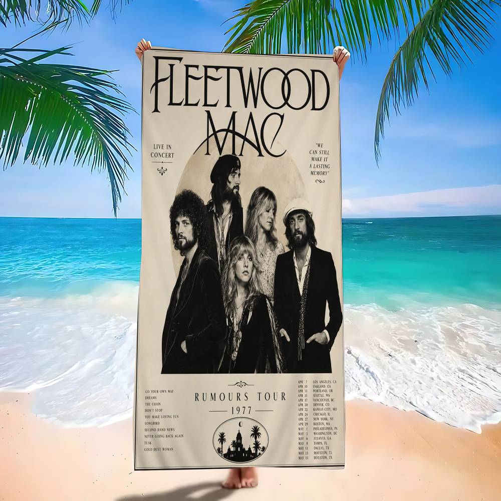 70s Rock Band F-Fleetwoods Mac Music Album Cover Microfiber Beach Towel Quick dry Yoga Swimming Resort Mountain Climbing Towel