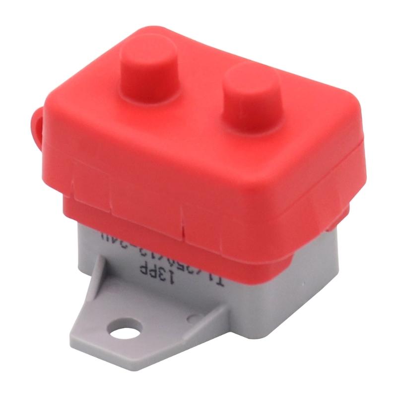 2Pcs 25A Circuit Breaker Auto Reset Function Red Sheath Design Fixed Mounting Wing for 6-28V Voltages Ranges Systems