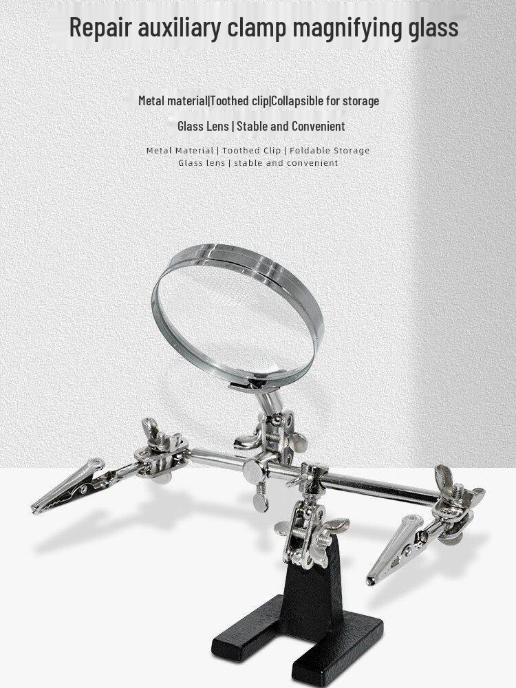 Magnifying Glass Stand with Clips for Circuit Board and Mobile Phone Repair Clip without magnifying glass