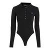 Calvin Klein Womens/Ladies Label Long-Sleeved Bodysuit