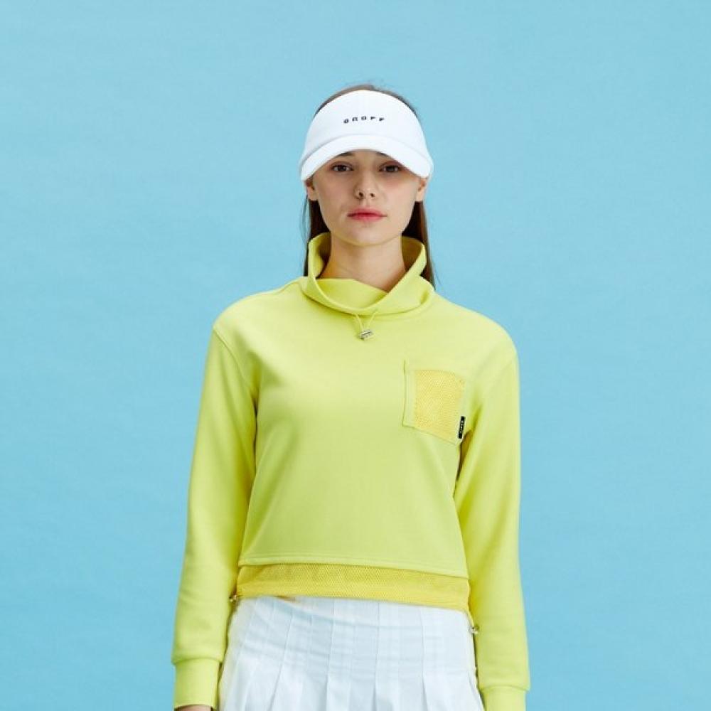 ONOFF Women S overSized Crop T ShirT Of9103la Yellow