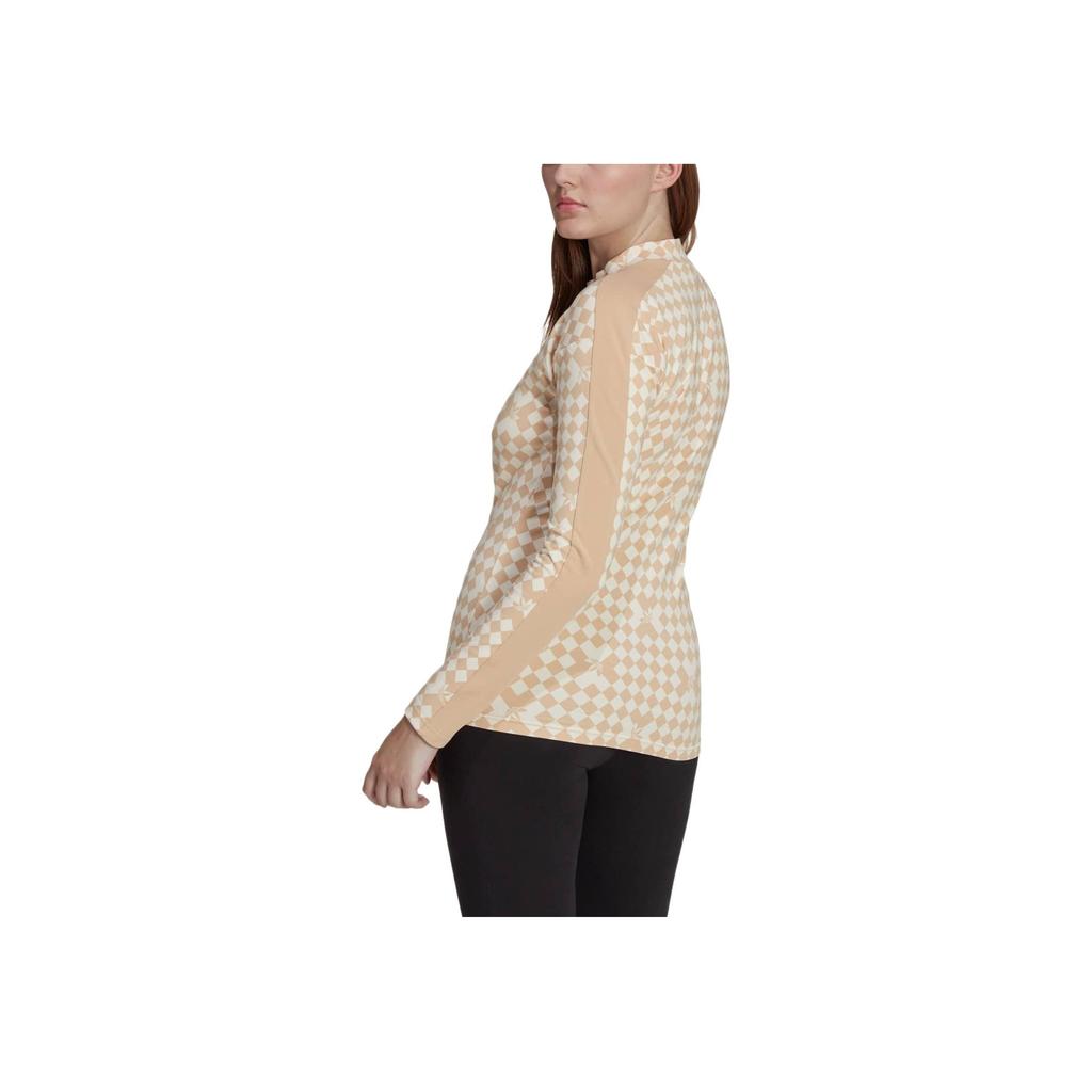 adidas Originals Round Neck Pullover Logo Embroidered Long Sleeve T-Shirt Women Tops Yellow White IA3915