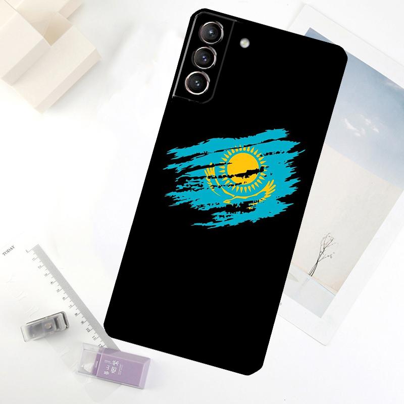 Kazakhstan flag Phone Case For Samsung Galaxy S24 FE S23 Ultra S21 S22 S25 S26 Ultra S10 Plus S20 FE Cover