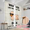 2pcs 2D Flat Printing Curtain Whatever Life Throws Duck Polyester Without Electricity Family Party Use for Outdoor and Home