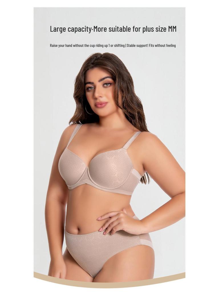 Plus Size Full Cup Bra Set: Minimizing, Anti-Sagging, Breathable, and Supportive for Larger Busts