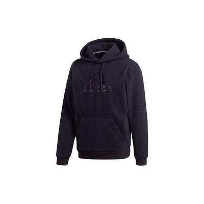 adidas MH Winter BOS Embroidered Logo Solid Fleece Hoodie Men Hoodie Black GC7298