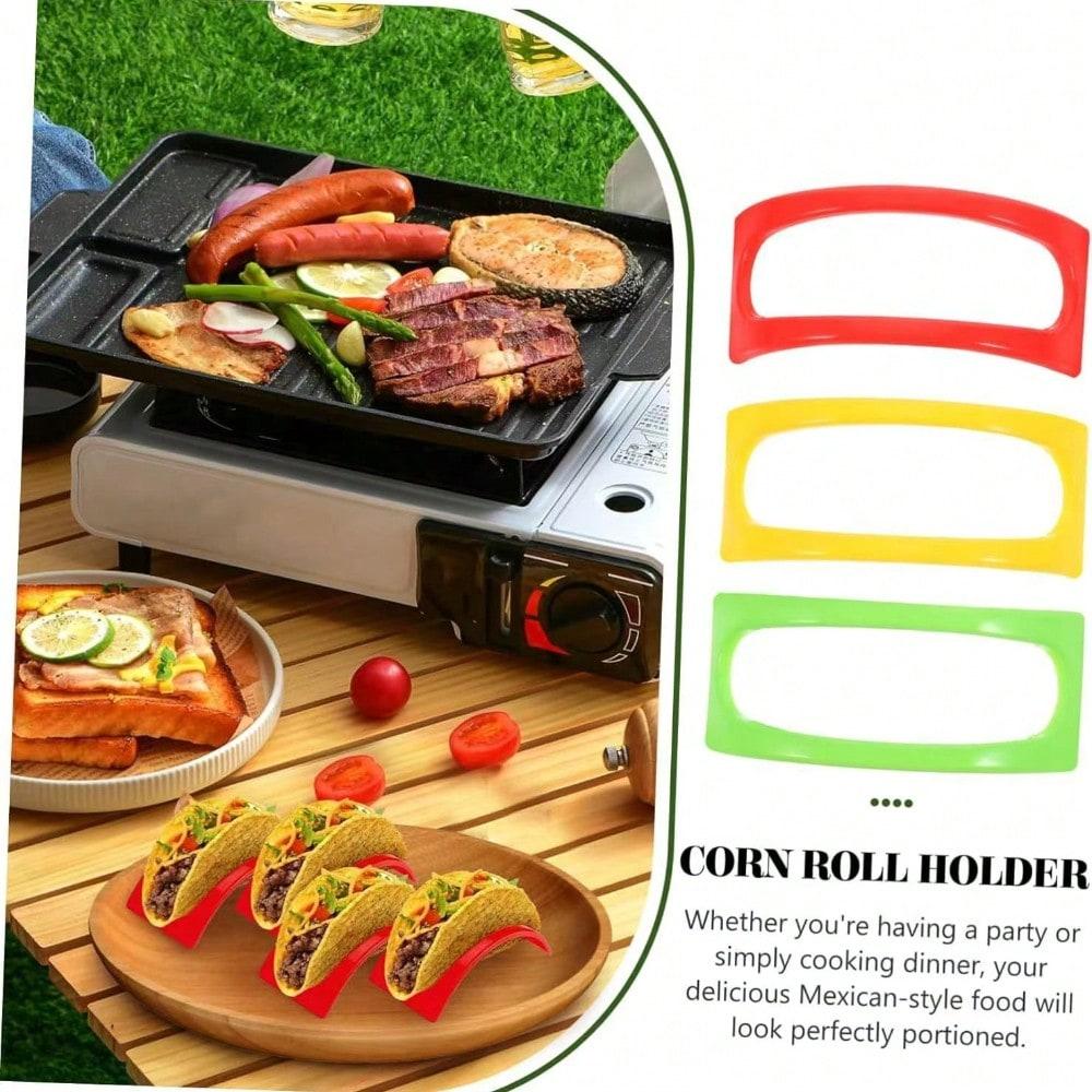 3pcs Colorful Taco Holders - Suitable for Soft or Hard Shells - Ideal for Restaurant and Home Use