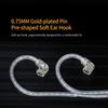 Gold-plated Pin KZ Type-C Cord Silver-Plated 2PIN Earphone Wire KZ Headphones Cable  Replacement