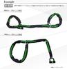 MOTO BASE Moto Lock Motorcycle Chain Lock with End LED Extra Thick Anti-Theft Device, Series, Rings, Lock, (12mm) Length 2.5m / MBLC-CHL-01-S25