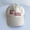Rockstar Adjustable Quickdry Baseball Hat With Curved Brim For Casual Outdoor Wear