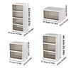 1pc/Installation-Free Transparent Shoe Box, Household Wheeled Storage Cabinet, Multi-Layer Folding Simple Shoe Cabinet
