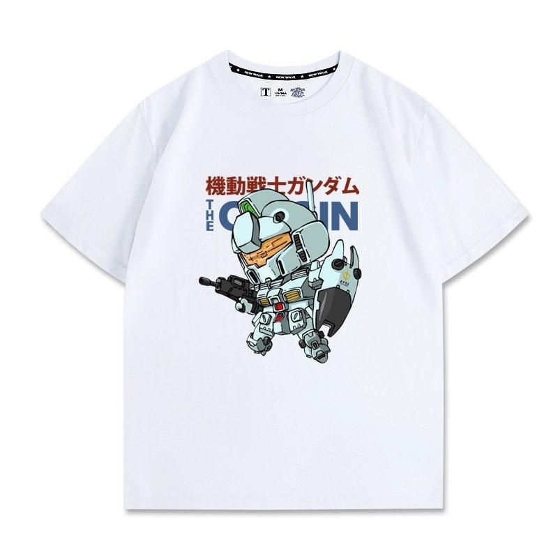 Mobile Suit Gundam Q Version Printed Tshirt Unisexs and Womens Tshirt Unisexs Top Sports Tshirt 2026 Summer New Tee