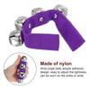 PATIKIL 4-Piece Wrist Bell, Jingle Bell, Ankle Bell, Percussion Instrument for Musical Rhythm Band, 4 Silver Bells, Purple, for Birthday Parties and